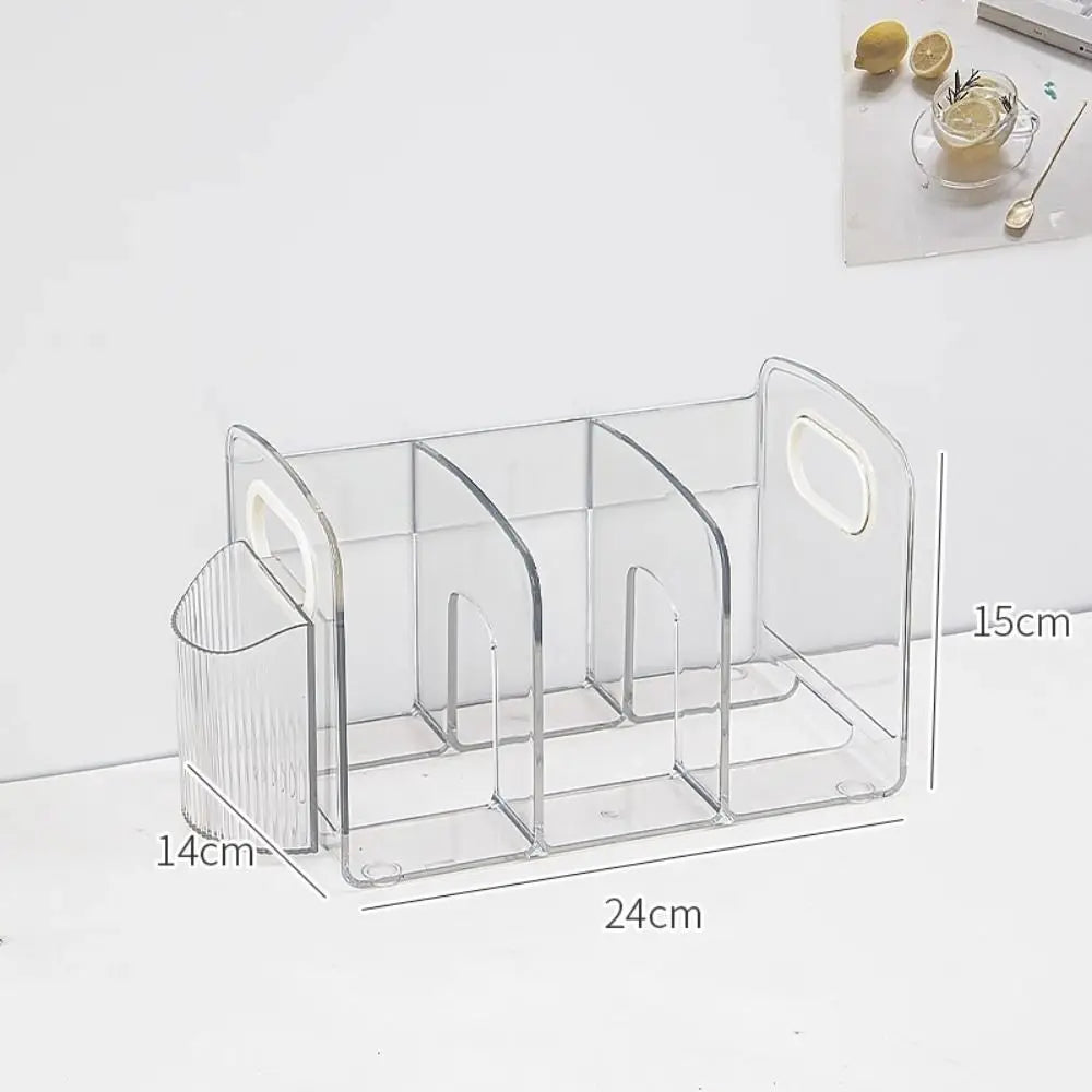 Transparent Desktop Bookend Organizer