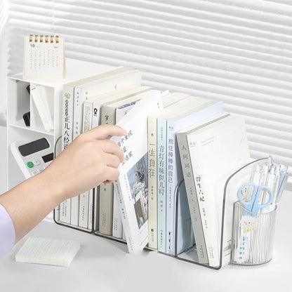 Transparent Desktop Bookend Organizer