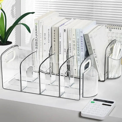 Transparent Desktop Bookend Organizer
