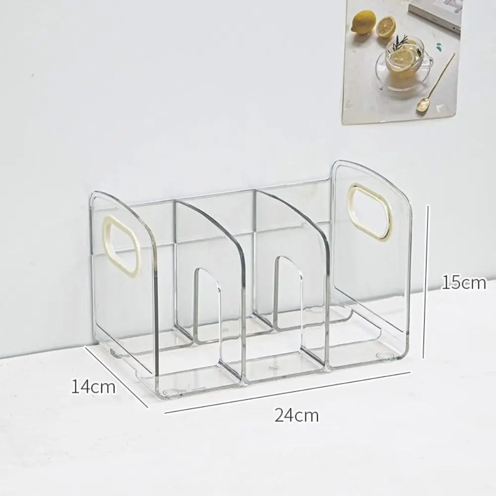 Transparent Desktop Bookend Organizer
