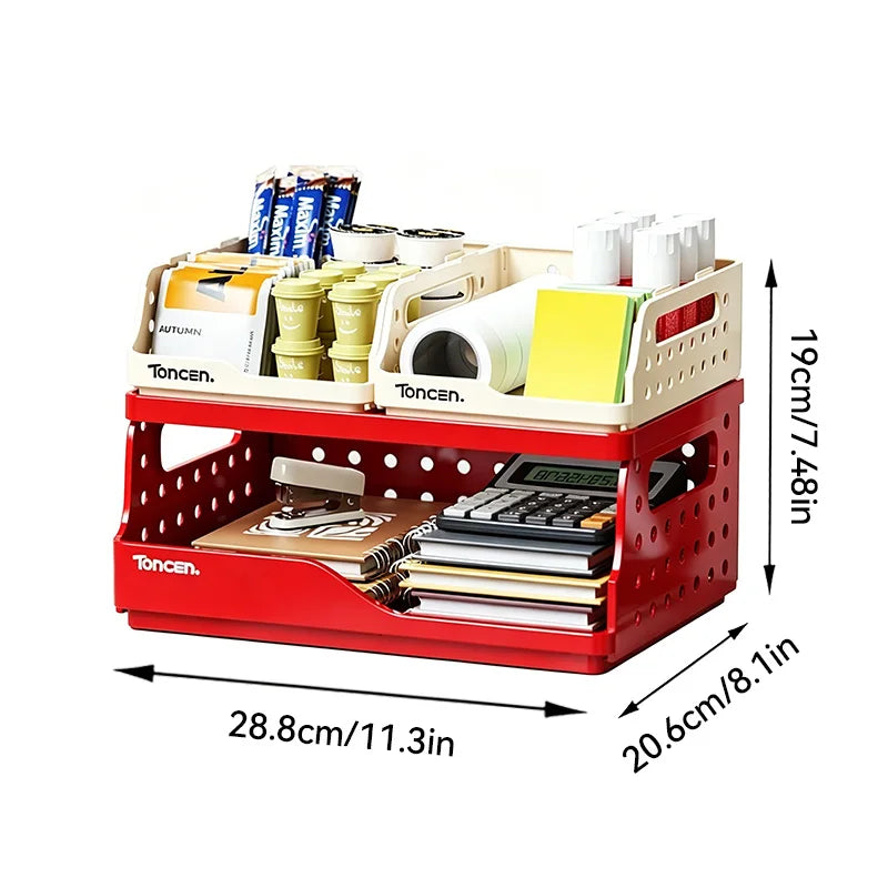 3-Tier Stackable Desk Organizer Box