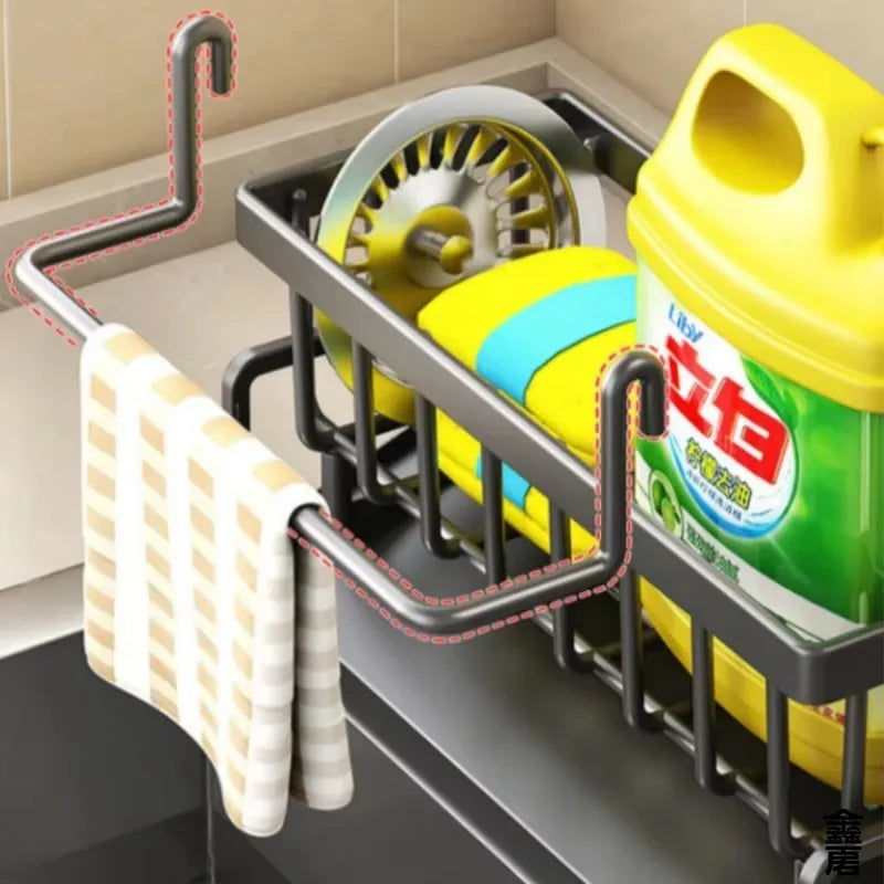 Tap-Mounted Kitchen Spice & Sink Organizer Rack