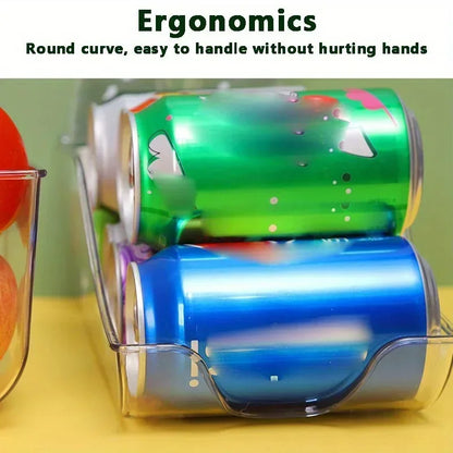 Auto-Rolling Refrigerator Can Organizer Bin