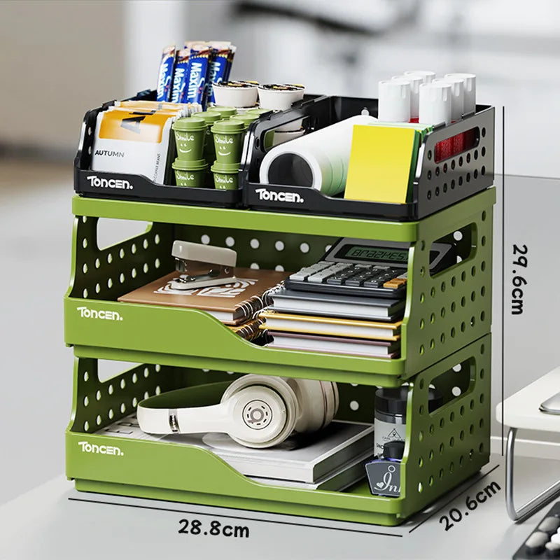 3-Tier Stackable Desk Organizer Box