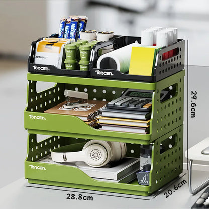3-Tier Stackable Desk Organizer Box