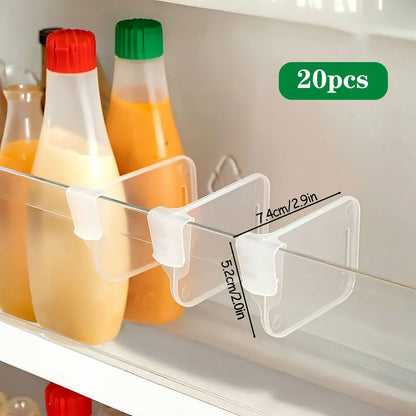 Adjustable Clear Refrigerator Organizer Dividers (5–20 Pcs)