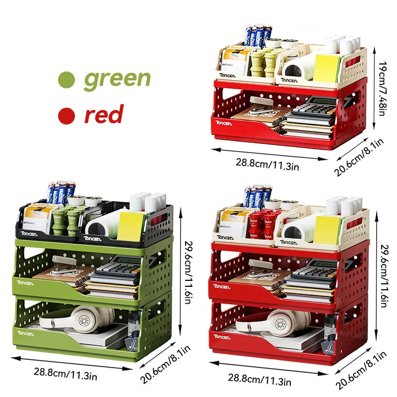3-Tier Stackable Desk Organizer Box