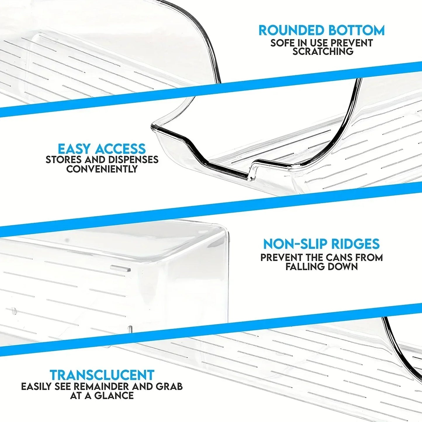 Auto-Rolling Refrigerator Can Organizer Bin