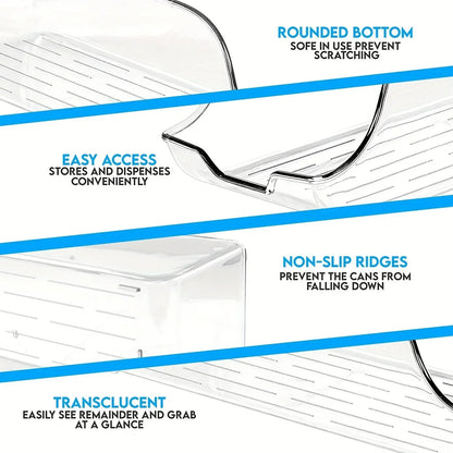 Auto-Rolling Refrigerator Can Organizer Bin