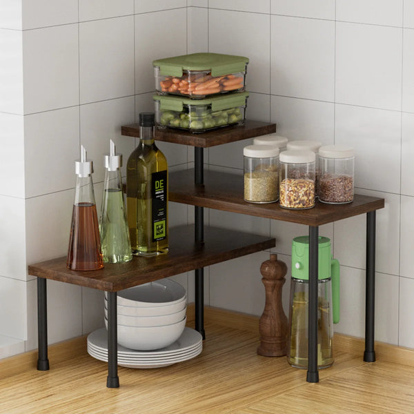 3-Tier Corner Countertop Organizer Shelf