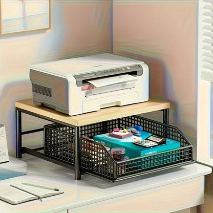 Space-Saving Kitchen Countertop Organizer with Drawer & Basket
