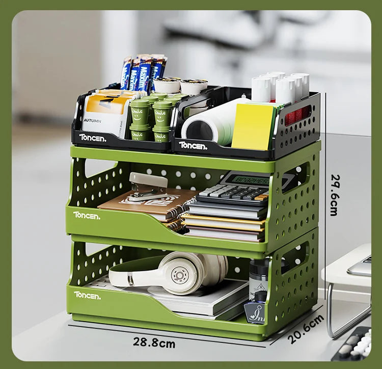 3-Tier Stackable Desk Organizer Box
