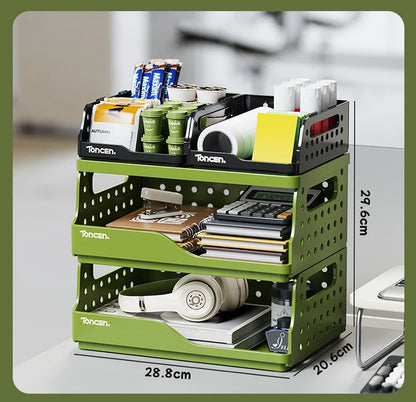 3-Tier Stackable Desk Organizer Box