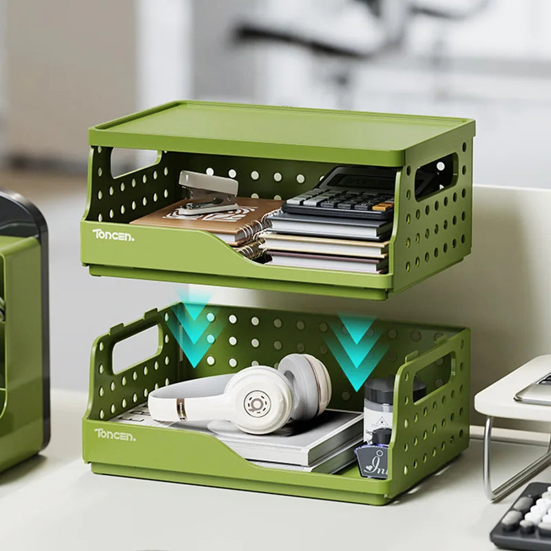 3-Tier Stackable Desk Organizer Box
