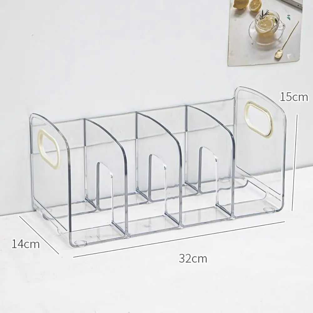 Transparent Desktop Bookend Organizer