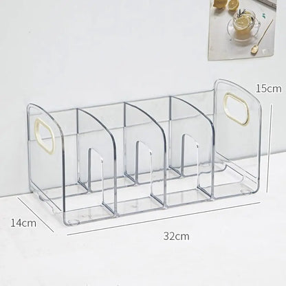 Transparent Desktop Bookend Organizer