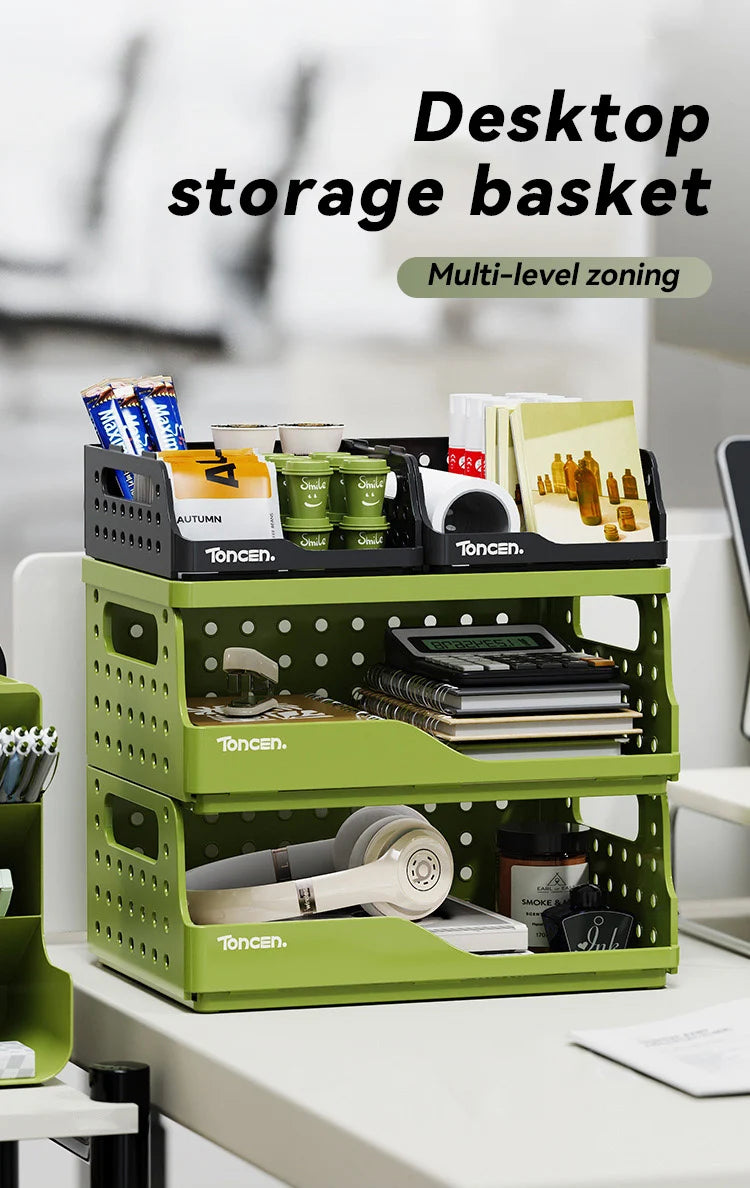 3-Tier Stackable Desk Organizer Box
