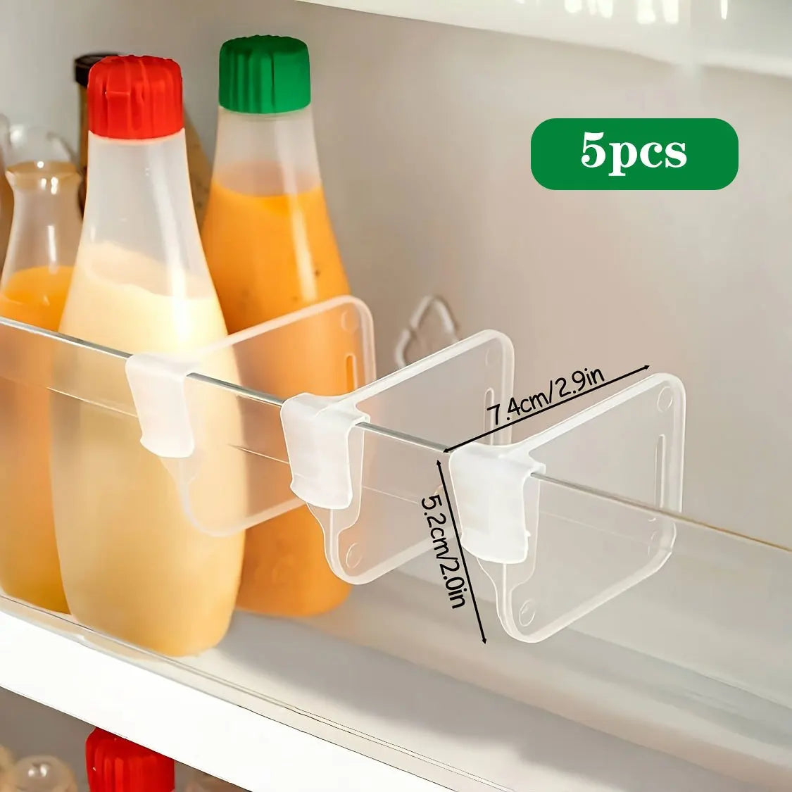 Adjustable Clear Refrigerator Organizer Dividers (5–20 Pcs)