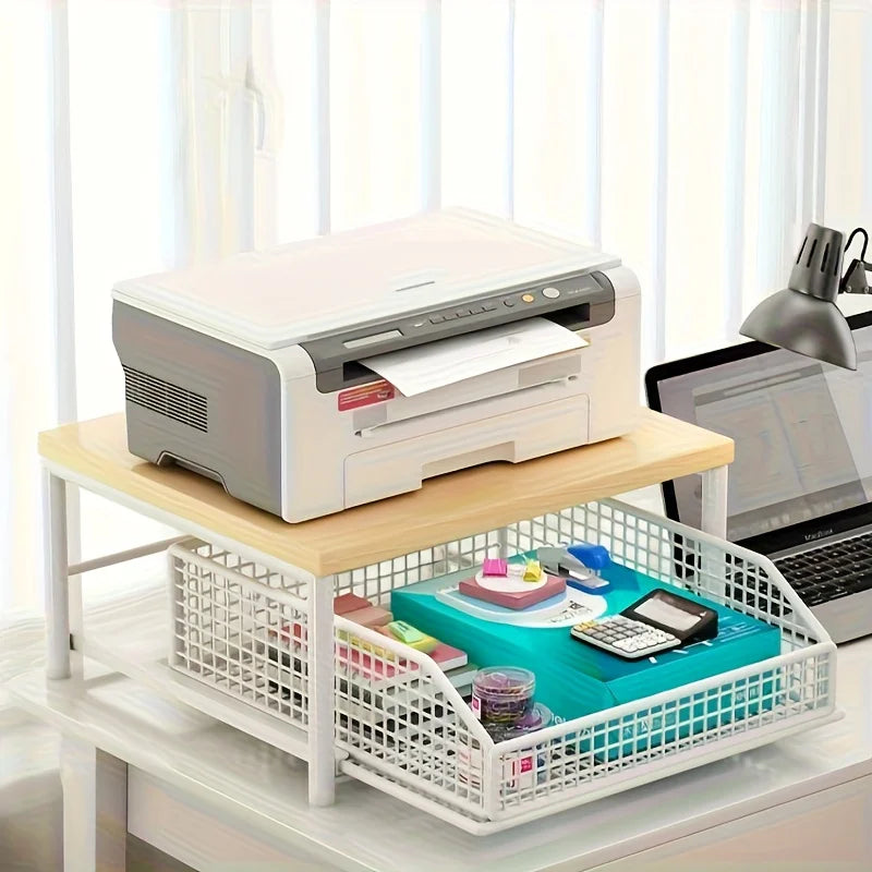 Space-Saving Kitchen Countertop Organizer with Drawer & Basket