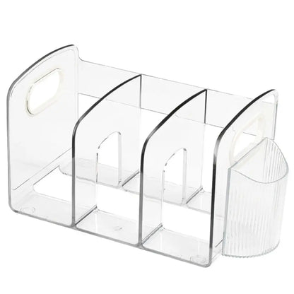 Transparent Desktop Bookend Organizer