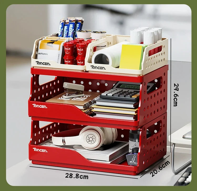 3-Tier Stackable Desk Organizer Box
