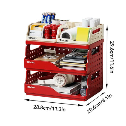 3-Tier Stackable Desk Organizer Box