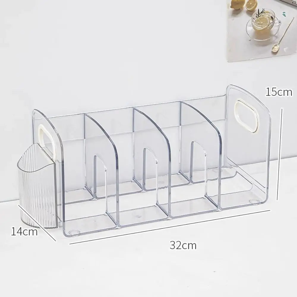 Transparent Desktop Bookend Organizer