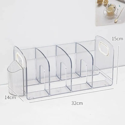 Transparent Desktop Bookend Organizer