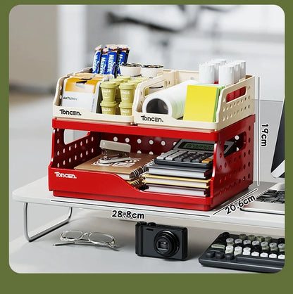 3-Tier Stackable Desk Organizer Box