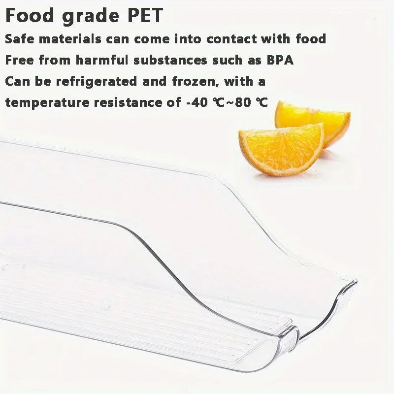 Auto-Rolling Refrigerator Can Organizer Bin